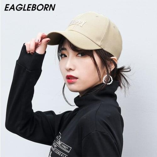 New Fashion High Quality Woman Baseball Cap Casual Sun Hat Happy Embroidery Black White Cap Baseball Cap Hat Snapback for Women