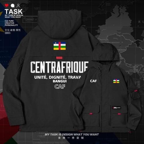 Central African Republic Centrafrique CAF men jacket hooded nation flag top coat printed chaquetas hombre mens autumn clothes