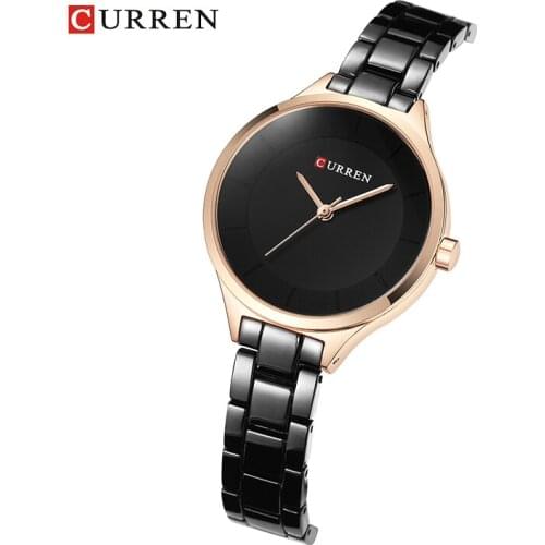 CURREN Fashion Gift Ladies Watch Women Creative Quartz Watches Female Rose Gold Bracelet Clock Relogio Feminino Montre Femme