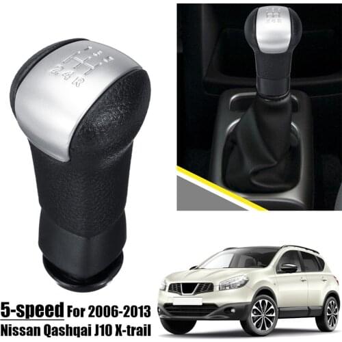 Cnwagner 5 Speed MT Car Gear Shift Knob for Nissan Qashqai J10 X-trail 06-13 Manual Gear Shifter Lever Stick Pen Arm Head Ball