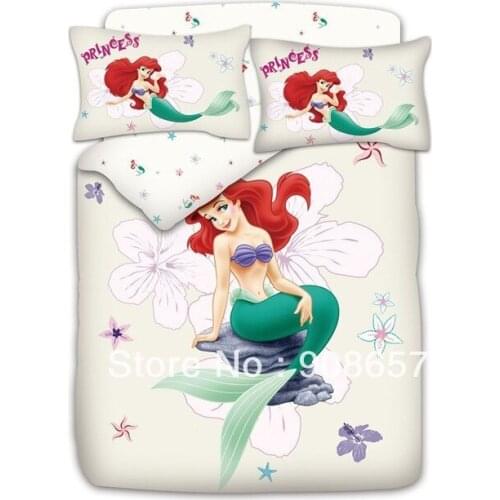 Sea-maid Mermaid childrens girls bedding twin full queen king size comforter cotton quilt duvet covers bed in a bag sheets set