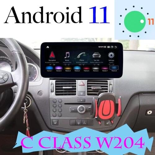 For Mercedes Benz NTG Class MB C W204 2008~2010 12.3 Screen Android 11 Car Stereo Audio Navigation Built-in CarPlay GPS Navi
