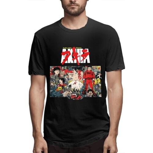Akira Shotaro Kaneda Motor T Shirt Mens Quality New Custom Retro Anime T-shirt Natural 100% Cotton Crewneck S-6XL Tee shirt