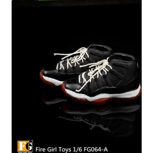 Fire Girl Toys 1:6 FG064 Soldier mens two-color Hollow lace-up Basketball Sneakers Are In Stock
