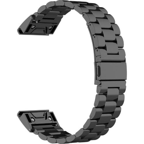 For Garmin Fenix 6 6X Metal Watchbands Classic Stainless Steel Replacement Wrist Band For Forerunner 945 Quick Fit Wristbands