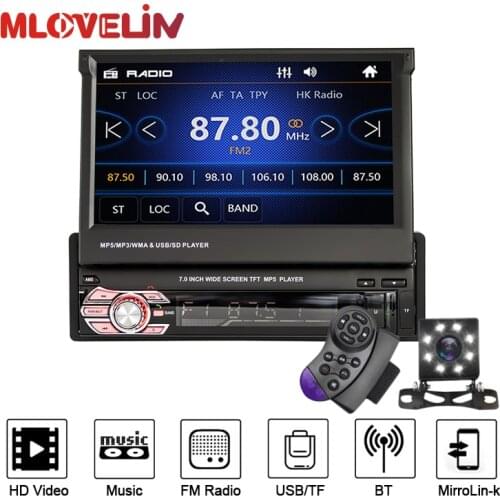 MLOVELIN 1din 7inch Touch screen Universa Car Radio BT MP5 1DIN Multimedia SD USB AUX Player NO DVD