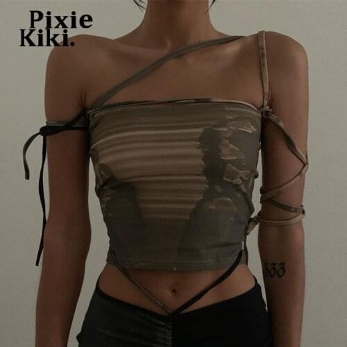 PixieKiki Fairy Grunge Aesthetic Tank Top Women Clothes Summer 2021 Sexy Print Cami Cyber Y2k Crop Tops Strapless Shirt P33-AH10