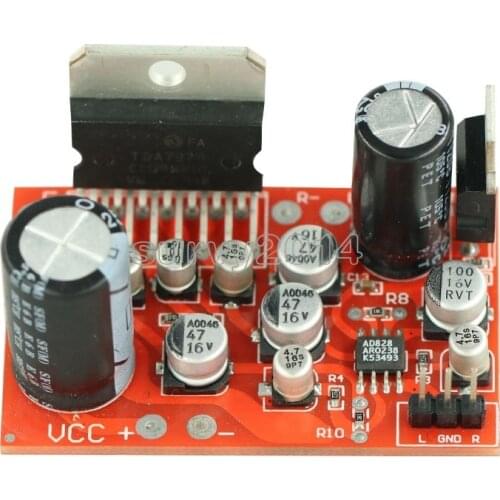 DC 12V TDA7379 38W+38W Stereo Amplifier Board w/AD828 Preamp Super Than NE5532 Amplifiers Boards Integrated Circuits