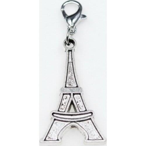 Eiffel Tower 10pcs/lot Dangle Charms Lobster Clasp DIY Bracelet Bangles Necklace Pendants Jewelry Hanging Charms