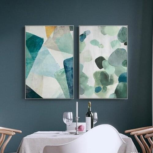 Green Marble Texture Poster Abstract Print Canvas Painting Wall Art Pictures Living Room Home Decor