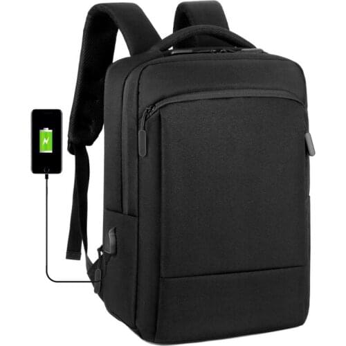 Fashion 15.6 Inch Laptop Bag Men Backpack Travel Expandable Laptop Backpack Usb Charging Computer School Backpack Waterproof Bag