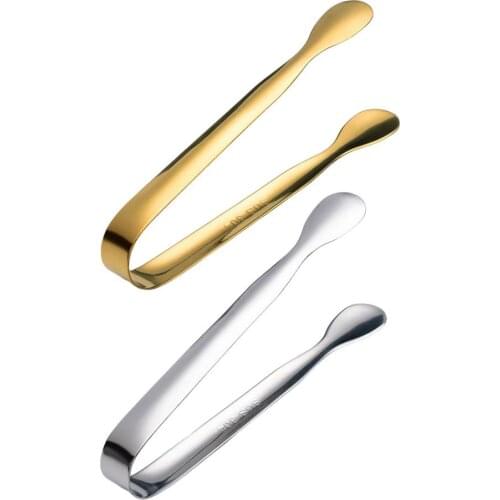 Stainless Steel Ice Tong Cooking Tongs Mini Serving Tongs For Salad Ice Bread Food Barbecue Party BBQ Clamp Bar Ice Cube Clips