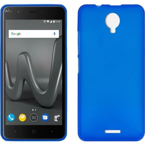 Silicone case Wiko Harry (Blue, soft, shockproof, dirt resistant)