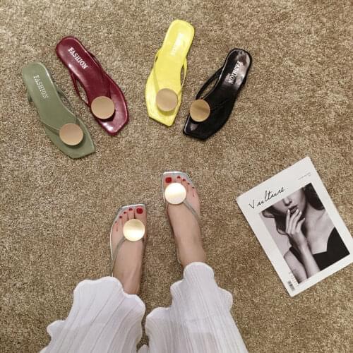 Women Brand Slippers Summer Slides Open Toe Flat Casual Shoes Leisure Sandal Female Beach Flip Flops Big Size 40