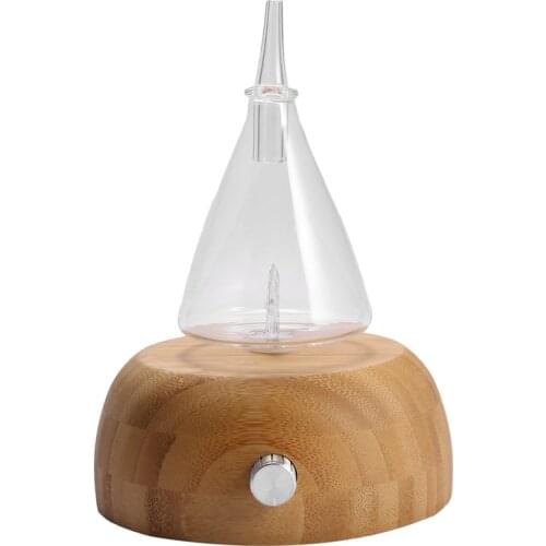 Glass Reservoir Nebulizing Pure Essential Oil Aromatherapy Diffuser,Auto Shut Off/ Led Light Aroma Humidifier for Home Office Eu