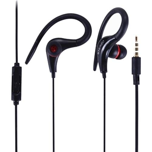 3.5mm Ear Hook Stereo Earphone Sport Running Headset Earbuds Bass Earphones With Mic For iPhone for Samsung