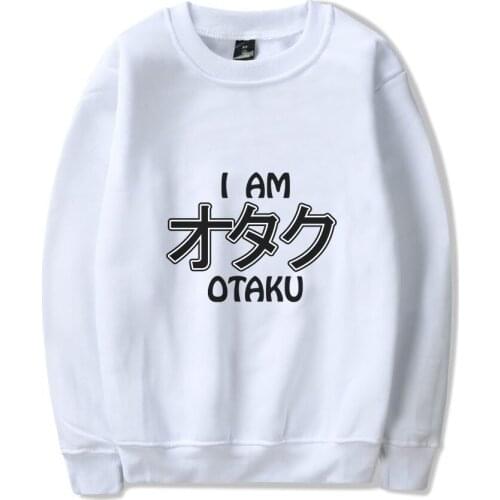 Otaku Sweatshirt Pullover Fashion O-Neck Sweatshirts Women Casual Men Streetwear Sweatshirts Otaku Hoodie Print Harajuku Tops