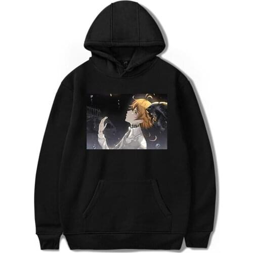 Promised Neverland Hoodie Warm Unisex leisure Fashion Anime Print Long Sleeve Winter Student Hooded Pullovers Loose Sweatshirts