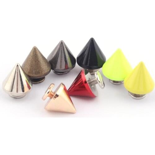 Screw Punk Spikes Studs back with Screws,Leather Craft Screw Punk Stud Metal Rivet Leather Jacket Belt Crafts Clothes DIY