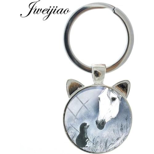 JWEIJIAO Custom Hedgehog In The Fog Key Chain Color Cat Ear Shape Pendant Cartoon Hedgehog Key Buckle HF26