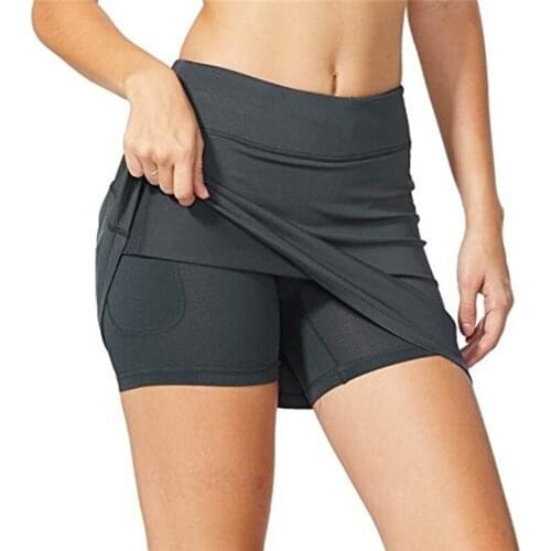 Womens Sports Fitness Running Jogging Shorts Women Tennis Shorts Skirt Anti Exposure Tennis Skirt Shorts