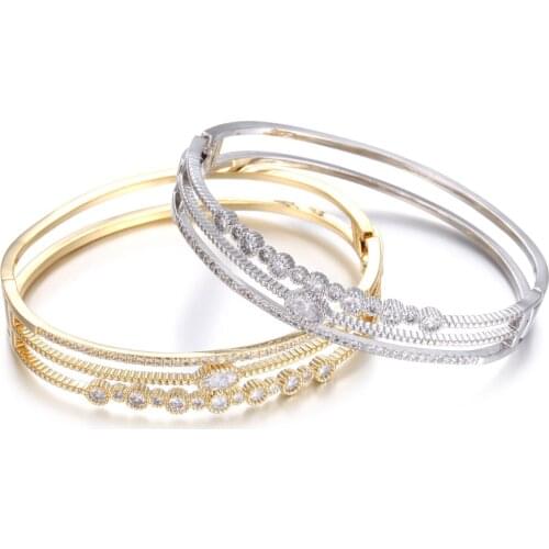 Womens bracelet high quality cubic zirconia plant flowers bracelet bracelet female jewelry popular jewelry