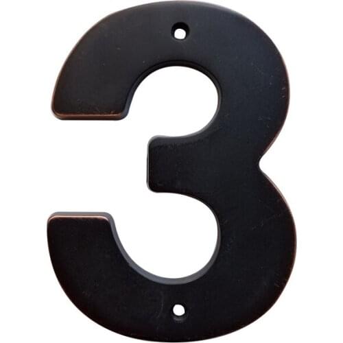 12cm Wide Area Modern House Number Door Home Address Numbers for House Number Digital Door Outdoor Sign Plates 5 Inch. #0-9 ORB