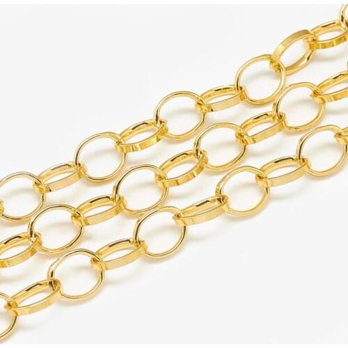 25m/lot 12x9.2x2x1mm Unwelded Aluminum Cable Chains for jewelry making DIY bracelet necklace accessories F65