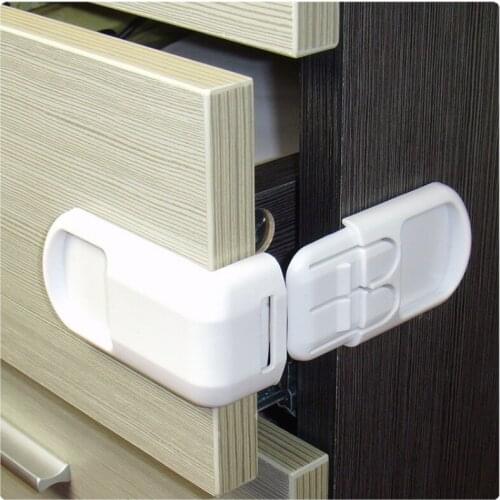 5pcs 90 angle Right Angle Drawer Cabinet Corner Lock For Children Baby Safety Kids Safety Plastic Safety Cabinet Lock