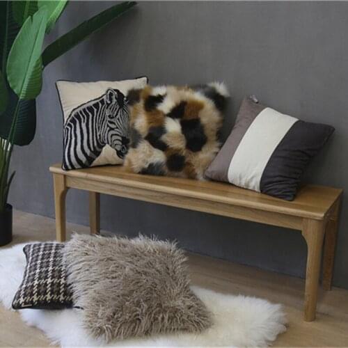 American Embroidery Cushion Zebra Pattern Cushion Case Nordic Sofa Car Lumbar Throw Pillow Luxury Home Decoration Accessories