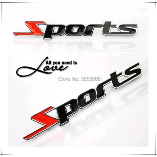 Car styling sport Logo Emblem Badge Decal Sticker for vitara alto subaru toyota kia rio mitsubishi outlander peugeot 3008 2017