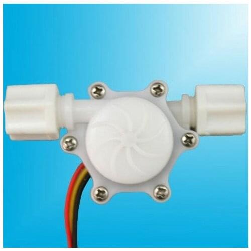 Free Shipping 10PCS/Lot Electrical Valve Flow Sensor 0.3-2.5L/Min Liquid Sensor Threaded Hall Effect w Tube Fitting 1PC-HS2T-J