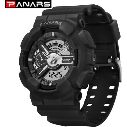 Panars Fashion Watch Men G LED Digital Shock Sport Waterproof Watch Military Outdoor Running Stopwatch Wristwatch Mens Watches
