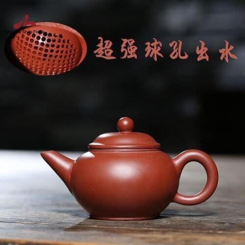 Handmade Yixing Teapot 150cc Purple Clay Zisha Pot Super Mouth Red Clay Tea Pot