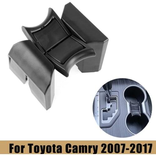 Car Front Center Console Drink Cup Holders Clamp limiter Insert Bottle Organizer Dual Hole Divider for Toyota Camry 2007-2017