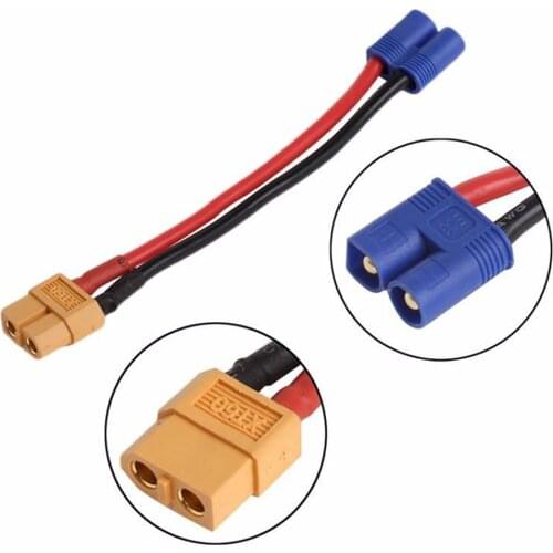 EC2 Banana Male Connector To XT60 Plug Wire Female Adapter Cable for RC Lipo Battery Banana Male to Female Plug Connector DIY