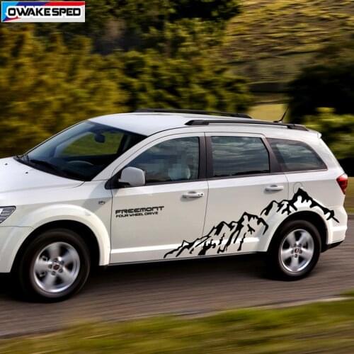 Mountain Graphic Car Door Sticker For-Fiat Freemont OFF RAOD Styling Auto Body Decor Vinyl Decals Both Side Exterior Accessories