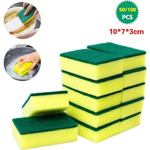 10x7x3cm 100/50pcs Magic Eraser Sponge Cleaner Wipe Durable High Density Dishwashing Sponge for Kitchen Bathroom Cleaning Tools