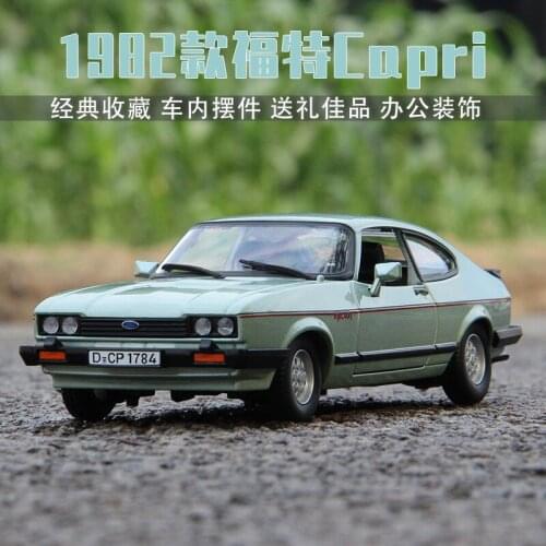 Die Cast Collectible 1:24 Modle Cars Alloy Toys for Children Static Simulation Vehicle Muscle 1982 for Ford Capr Vintage Car