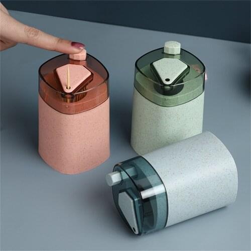 Creative Toothpick Box Automatic Toothpick Box Simple Toothpick Holder Colorful Toothpicks Automatic Dispenser Decoration#p30