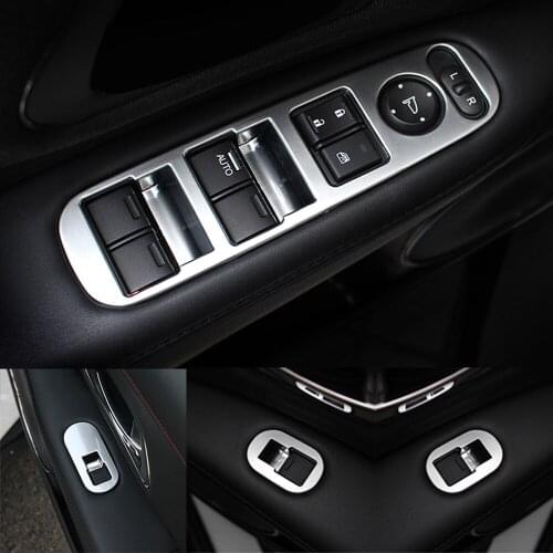 Fit For Honda HRV HR-V Vezel 2015 2016 2017 2018 Matte Chrome Arm Rest Window Switch Panel Cover Trim Frame Bezel Styling Garnis