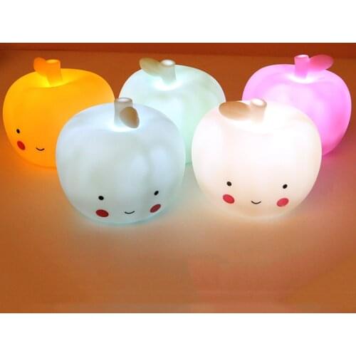 Cute Apple Night Light Fruit LED Childrens Bedroom Lights Festival Decoration Toys Decorative Lights Party Christmas Birthday