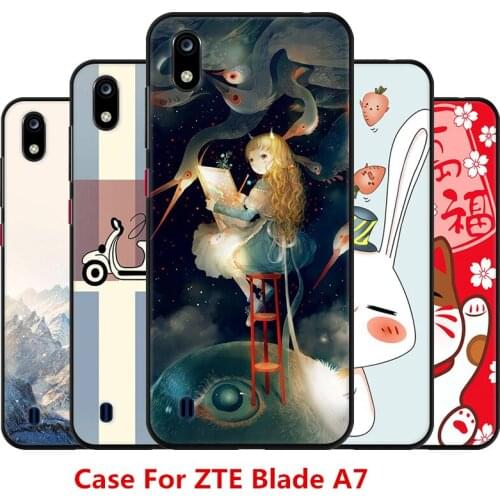 Cartoon Faston Case For ZTE Blade A7.TPU Painted Mobile Phone Shell Lovely Cartoon Color Painting Case.16 Colors
