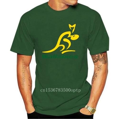 Wallabies Rugby Logo Mens T-Shirt Black Custom Print Tee Shirt