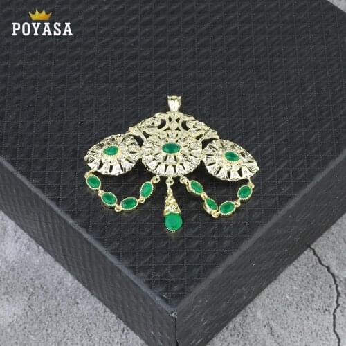 Colorful Crystal Brooches for Women Men Wedding Bridal Party Water Drop Golden Brooch Pin Jewelry Pendent