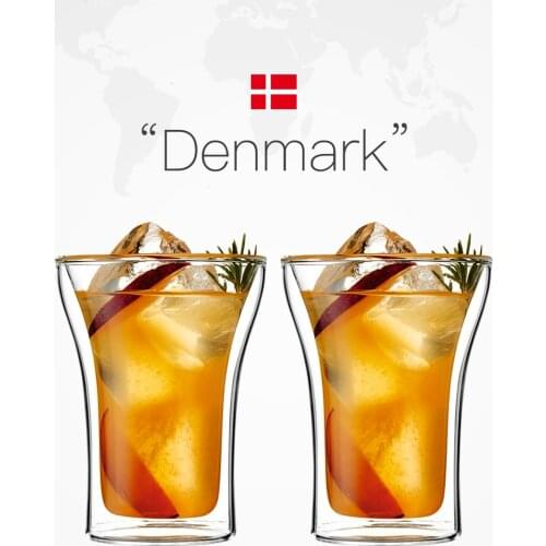 New Bodum Flashlight Shape Bilayer Vacuum Coffee Glass Heat Insulation Cappuccino Family Breakfast Mug Cold Drink Iced Beer Cup