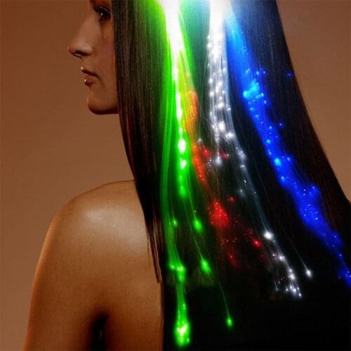 Newly Colorful LED Glowing Flash Wigs Hair Braided Clip Hairpin Show New Year Party Christmas Decor Supplies