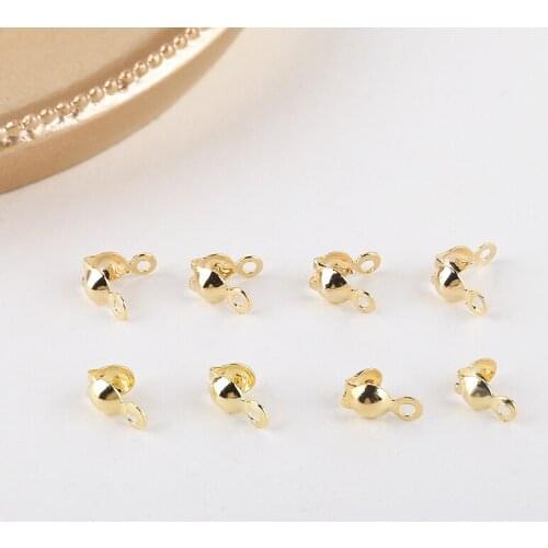 Gold-clad 18k necklace bracelet beaded bag buckle chain receiving tail buckle diy handmade earrings jewelry material package