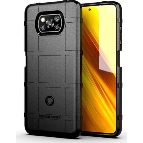 Case For XIAOMI POCO X3 / X3 NFC / X3 Pro Pocophone F1 Case Rugged Fiber Shield Matte Rubber Anti-fall Shockproof Case Cover