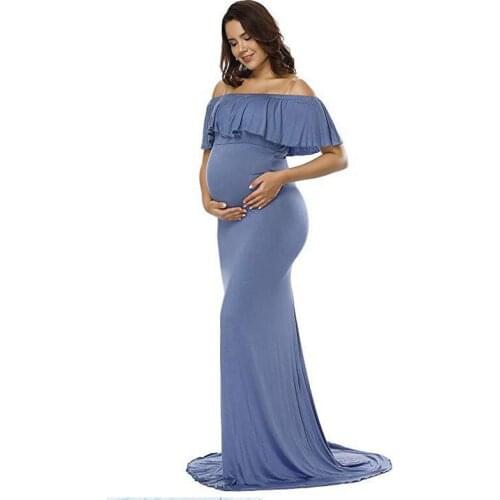 Sexy Evening Maternity Dresses For Photo Shoot Pregnancy Dress Photography Maternity Photography Props Clothe For Pregnant Women